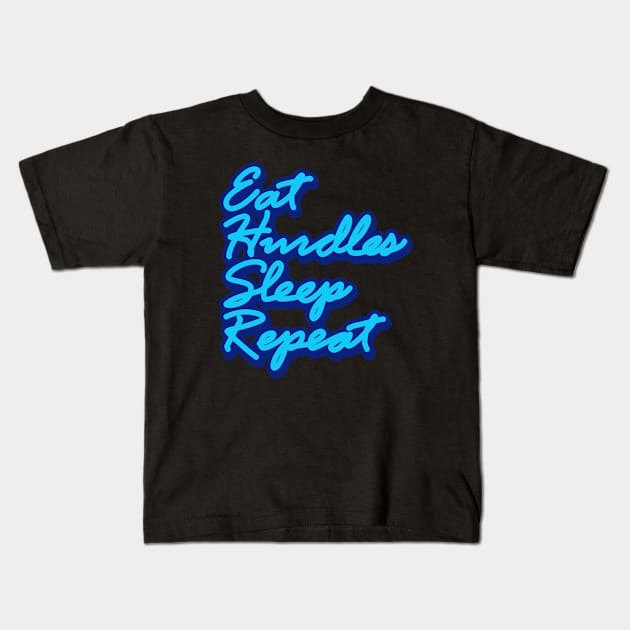 Eat Hurdles Sleep Repeat ✅ Kids T-Shirt by Sachpica